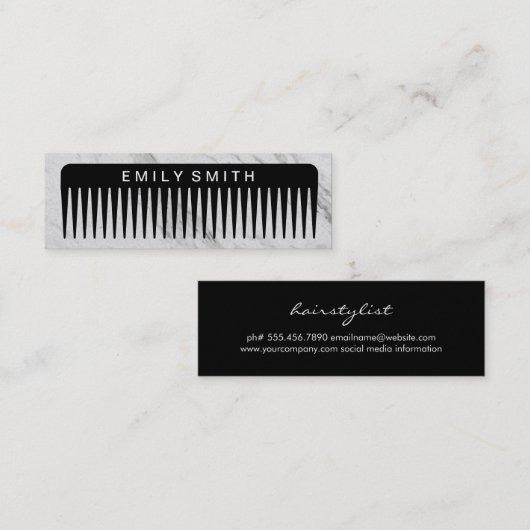 Oogvangstcomb Mini Visitekaartje (Voorkant / Achterkant)