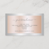 Oogvangsteffect Roos Gold met zilverLijst Visitekaartje (Achterkant)