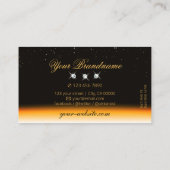 Oogvaring Oranje zwarte sparkle jeuken stijlvol Visitekaartje (Achterkant)