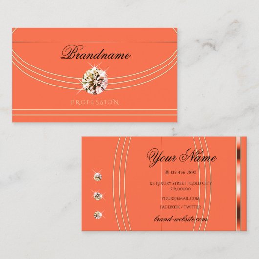 Oogvaring Roos goudpels bleeknaden Visitekaartje (Voorkant / Achterkant)