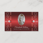 Oogvaring Rubby Red Squiggled Jewels met foto Visitekaartje (Voorkant)