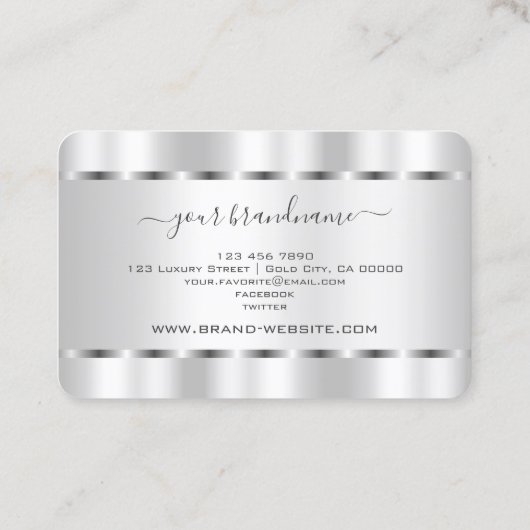 Oogvaring Silver Effect Professional en oble Visitekaartje (Achterkant)