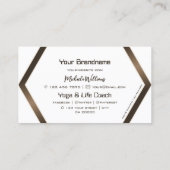 Oogvaring White Geometric Brown Shimmer stijlvol Visitekaartje (Achterkant)