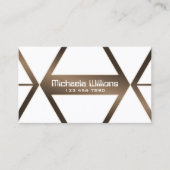 Oogvaring White Geometric Brown Shimmer stijlvol Visitekaartje (Voorkant)