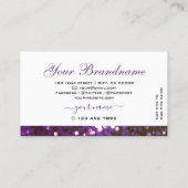 Oogvaring Witte Paars Sparkle Glitter Shimmery Visitekaartje (Achterkant)