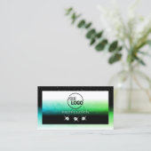 Oogvaring zwart wit en Blauwgroen met Logo juwelen Visitekaartje (Staand voorkant)