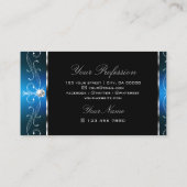 Oogvaring Zwarte Blauwgroen Ornamenten Visitekaartje (Achterkant)