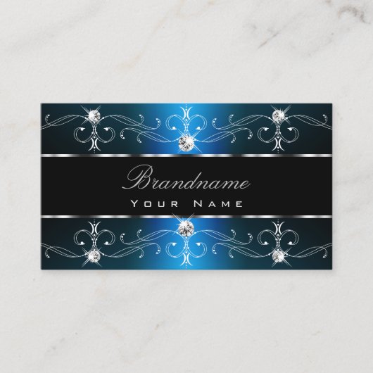 Oogvaring Zwarte Blauwgroen  Ornamenten Visitekaartje (Voorkant)