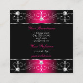 Oogvaring Zwarte Roze  Ornamenten Foto toevoegen Vierkante Visitekaartje (Achterkant)