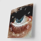 Oogvenster van de Abstracte kunst van de sol Vierkante Klok (Hoek)