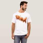 Oogverblindend ABSTRACTE BLOEM Visueel ontwerp T-shirt (Voorkant volledig)