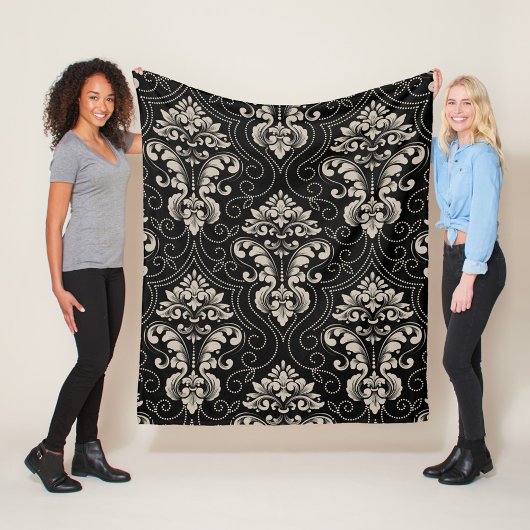 Oogverblindend Damask naadloos patroon Fleece Deken