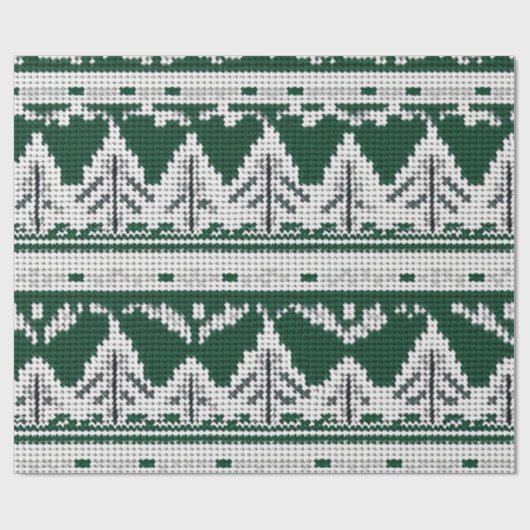 Oogverblindend druk groen en wit cadeaupapier (Vlak)