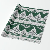 Oogverblindend druk groen en wit cadeaupapier (Uitgerold)