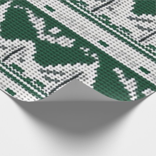 Oogverblindend druk groen en wit cadeaupapier (Hoek)