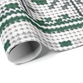 Oogverblindend druk groen en wit cadeaupapier (Rol Hoek)