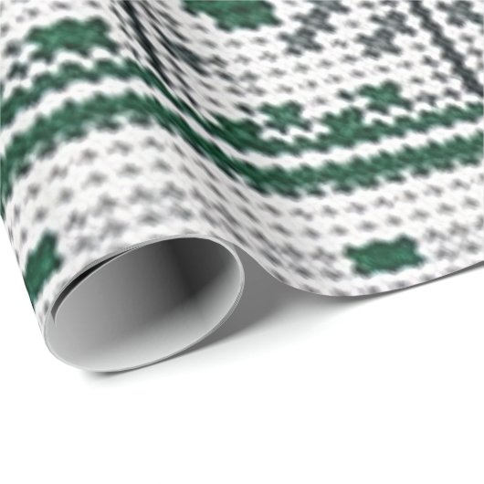 Oogverblindend druk groen en wit cadeaupapier (Rol Hoek)