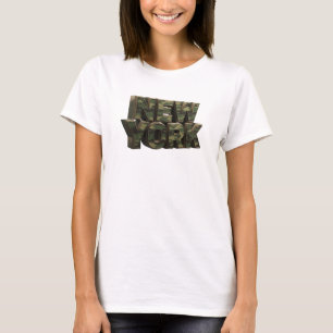 Oogverblindend gele NIEUW-YORK Citatenshirt T-shirt