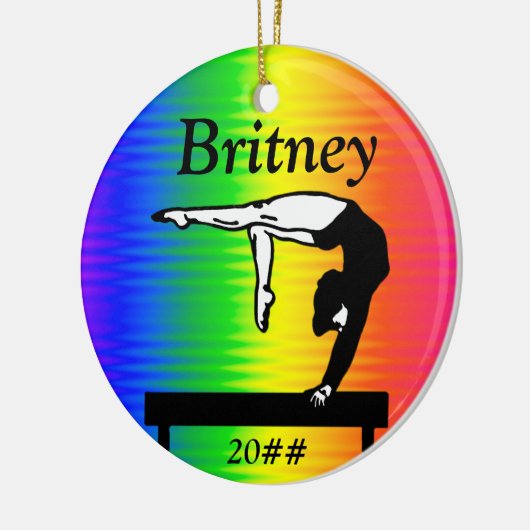 OOGVERBLINDEND GEPERSONALISEERD GYMNASTIEK ORNAMEN KERAMISCH ORNAMENT (Links)