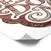 Oogverblindend goud FREEDOM Grafisch ontwerp Poster (Hoek)