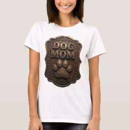 Oogverblindend gouden DOG MOM Grafisch ontwerp T-shirt