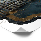 Oogverblindend grijze IMMUN Voor ALLES 3D-tekstkun Poster (Hoek)