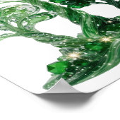 Oogverblindend groene GROENE SMARAGD SIERADEN BOOM Poster (Hoek)