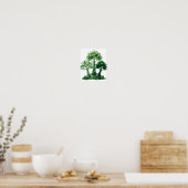 Oogverblindend groene GROENE SMARAGD SIERADEN BOOM Poster (Keuken)