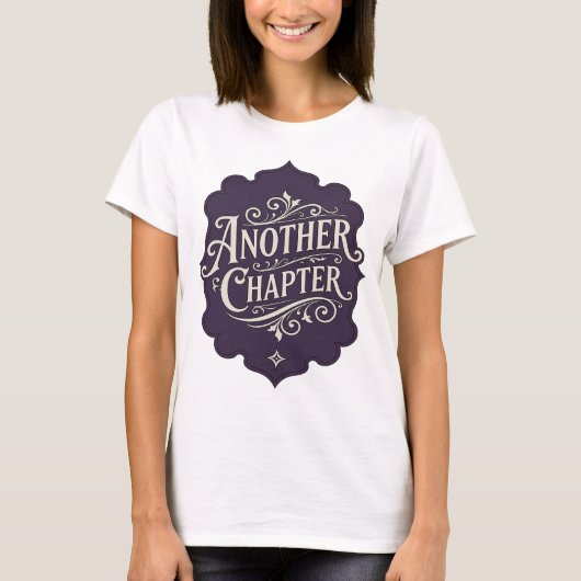 Oogverblindend Paarse ANOTHER CHAPTER Print T-shirt (Voorkant)