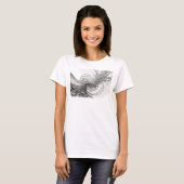 Oogverblindend rode ABSTRACTE KUNST Kunstprint T-shirt (Voorkant volledig)