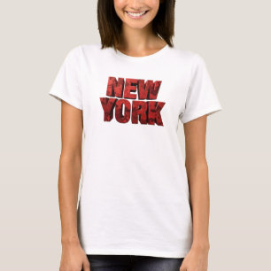 Oogverblindend Rode NEW YORK Draagbare Kunst T-shirt