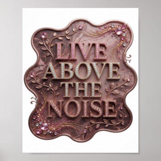 Oogverblindend Roze BOVEN DE RUIS Poster (Voorkant)