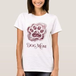 Oogverblindend Roze HOND MOEDER Slogan Design T-shirt