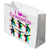 OOGVERBLINDEND ROZE IK HOU VAN GYMNASTIEK ONTWERP GROOT CADEAUZAKJE (Achterkant Gekanteld)