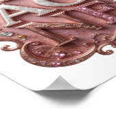 Oogverblindend Roze IMAGINE Tekst Design Poster (Hoek)