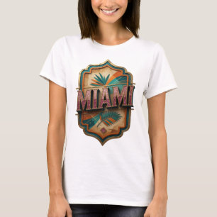 Oogverblindend roze MIAMI Quote T-shirt