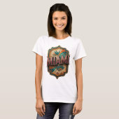 Oogverblindend roze MIAMI Quote T-shirt (Voorkant volledig)