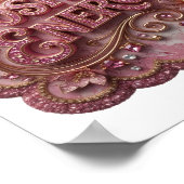 Oogverblindend Roze POSITIEVE ENERGIE Design Poster (Hoek)