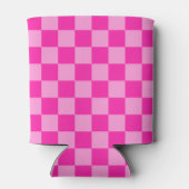 Oogverblindend roze schaakbord blikjeskoeler (Achterkant)
