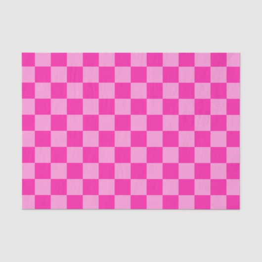Oogverblindend roze schaakbord tissuepapier (Voorkant)