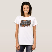 Oogverblindend roze STAY FOCUSED T-shirt (Voorkant volledig)