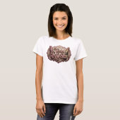 Oogverblindend Roze TEAM ROSE Print T-shirt (Voorkant volledig)