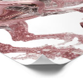 Oogverblindend zilver ABSTRACT ART ontwerp Poster (Hoek)