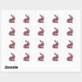 Oogverblindend zilver abstract labelontwerp vierkante sticker (Vel)
