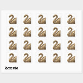 Oogverblindend zilver abstract stickerontwerp vierkante sticker (Vel)