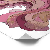 Oogverblindend Zilver ABSTRACTE KUNST Kunstprint Poster (Hoek)