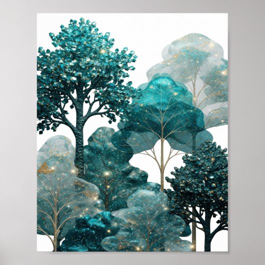 Oogverblindend Zilver ONZICHTBARE BOMEN Poster (Voorkant)