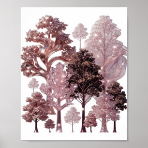 Oogverblindend zilver ROZE BOOM BOS Poster