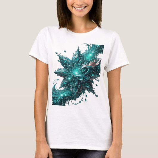 Oogverblindend Zilver UNDEAD Tekst Design T-shirt (Voorkant)