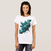 Oogverblindend Zilver UNDEAD Tekst Design T-shirt (Voorkant volledig)